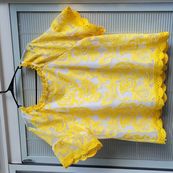 CHARTER CLUB YELLOW BLOUSE NWOT - Picture 3 of 11